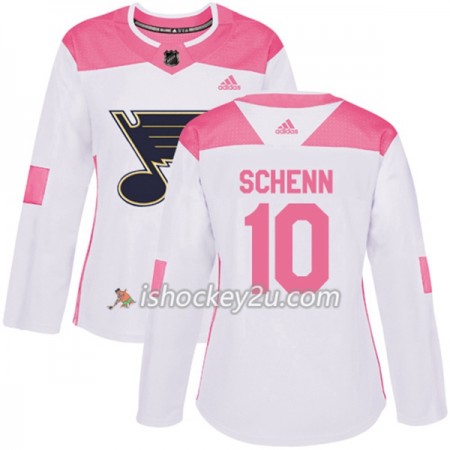 Dame NHL St. Louis Blues Trøje Brayden Schenn 10 Adidas 2017-2018 Hvid Lyserød Fashion Authentic Dame NHL St. Louis Blues Trøje Brayden Schenn 10 Adidas 2017-2018 Hvid Lyserød Fashion Authentic